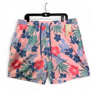 Southern Proper Pink Tropical Swim Trunks Mens XL NWT Hawaiian Beachy Resortwear